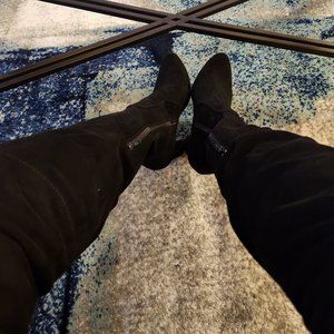 Ovee the Knee Black Boots